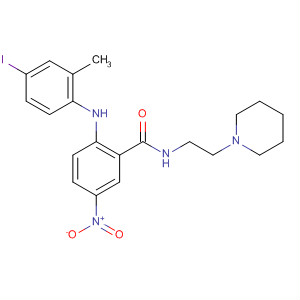 212629-77-1  Benzamide,2-[(4-iodo-2-methylphenyl)amino]-5-nitro-N-[2-(1-piperidinyl)ethyl]-