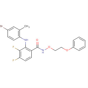 212630-99-4  Benzamide,2-[(4-bromo-2-methylphenyl)amino]-3,4-difluoro-N-(2-phenoxyethoxy)-