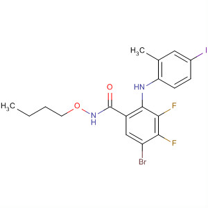 212631-28-2  Benzamide,5-bromo-N-butoxy-3,4-difluoro-2-[(4-iodo-2-methylphenyl)amino]-