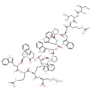 213457-44-4  L-Lysine,L-isoleucyl-L-leucyl-L-arginyl-L-tryptophyl-L-prolyl-L-tryptophyl-L-tryptophyl-L-prolyl-L-tryptophyl-L-tryptophyl-L-prolyl-L-tryptophyl-L-arginyl-L-arginyl-