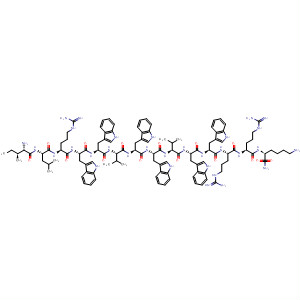 213457-60-4  L-Lysinamide,L-isoleucyl-L-leucyl-L-arginyl-L-tryptophyl-L-tryptophyl-L-valyl-L-tryptophyl-L-tryptophyl-L-valyl-L-tryptophyl-L-tryptophyl-L-arginyl-L-arginyl-