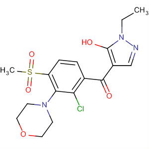 214056-49-2  Methanone,[2-chloro-4-(methylsulfonyl)-3-(4-morpholinyl)phenyl](1-ethyl-5-hydroxy-1H-pyrazol-4-yl)-