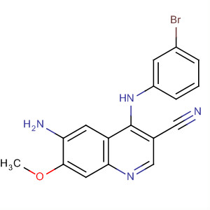 214484-03-4  3-Quinolinecarbonitrile, 6-amino-4-[(3-bromophenyl)amino]-7-methoxy-