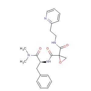 215098-90-1  2,3-Oxiranedicarboxamide,N-[(1S)-2-(dimethylamino)-2-oxo-1-(phenylmethyl)ethyl]-N'-[2-(2-pyridinyl)ethyl]-, (2S,3S)-