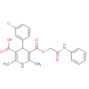 215118-94-8  3,5-Pyridinedicarboxylic acid,4-(3-chlorophenyl)-1,4-dihydro-2,6-dimethyl-,mono[2-oxo-2-(phenylamino)ethyl] ester