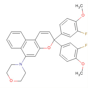215598-12-2  Morpholine,4-[3,3-bis(3-fluoro-4-methoxyphenyl)-3H-naphtho[2,1-b]pyran-6-yl]-