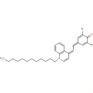215716-47-5  2,5-Cyclohexadien-1-one,2,6-dibromo-4-[(1-dodecyl-4(1H)-quinolinylidene)ethylidene]-