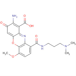 215719-32-7  3H-Phenoxazine-1-carboxylic acid,2-amino-9-[[[3-(dimethylamino)propyl]amino]carbonyl]-6-methoxy-3-oxo-