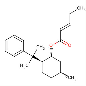 215732-47-1  2-Pentenoic acid,(1R,2S,5R)-5-methyl-2-(1-methyl-1-phenylethyl)cyclohexyl ester, (2E)- 215732-47-1  2-Pentenoic acid,(1R,2S,5R)-5-methyl-2-(1-methyl-1-phenylethyl)cyclohexyl ester, (2E)-