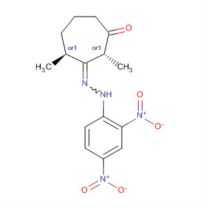 21631-94-7  Cycloheptanone, 2,7-dimethyl-, (2,4-dinitrophenyl)hydrazone, trans-