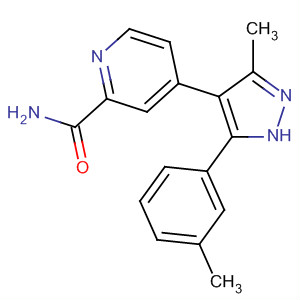 216505-14-5  2-Pyridinecarboxamide,4-[3-methyl-5-(3-methylphenyl)-1H-pyrazol-4-yl]-