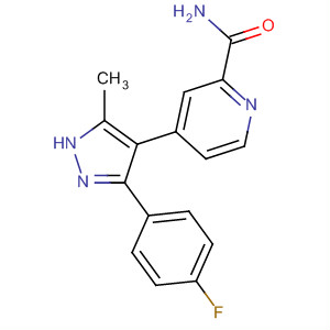 216505-18-9  2-Pyridinecarboxamide, 4-[3-(4-fluorophenyl)-5-methyl-1H-pyrazol-4-yl]-