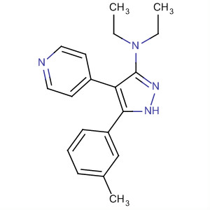 216505-81-6  1H-Pyrazol-3-amine, N,N-diethyl-5-(3-methylphenyl)-4-(4-pyridinyl)-