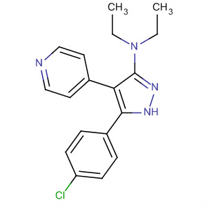 216505-82-7  1H-Pyrazol-3-amine, 5-(4-chlorophenyl)-N,N-diethyl-4-(4-pyridinyl)-