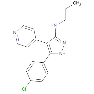 216505-84-9  1H-Pyrazol-3-amine, 5-(4-chlorophenyl)-N-propyl-4-(4-pyridinyl)-