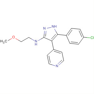 216505-86-1  1H-Pyrazol-3-amine,5-(4-chlorophenyl)-N-(2-methoxyethyl)-4-(4-pyridinyl)-
