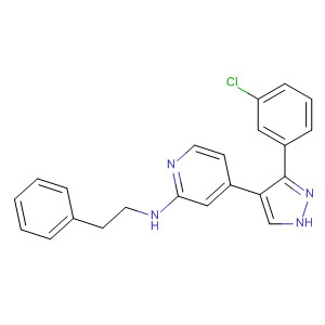 216506-41-1  2-Pyridinamine,4-[3-(3-chlorophenyl)-1H-pyrazol-4-yl]-N-(2-phenylethyl)-