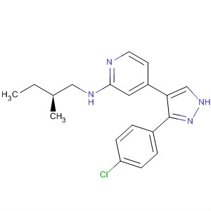 216506-64-8  2-Pyridinamine,4-[3-(4-chlorophenyl)-1H-pyrazol-4-yl]-N-[(2S)-2-methylbutyl]-