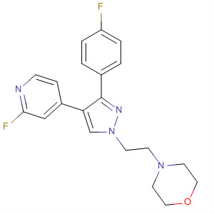 216506-88-6  Morpholine,4-[2-[3-(4-fluorophenyl)-4-(2-fluoro-4-pyridinyl)-1H-pyrazol-1-yl]ethyl]-