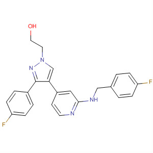 216507-04-9  1H-Pyrazole-1-ethanol,3-(4-fluorophenyl)-4-[2-[[(4-fluorophenyl)methyl]amino]-4-pyridinyl]-