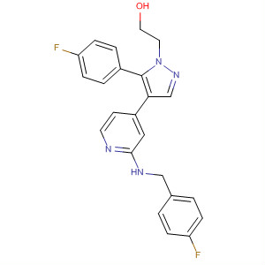 216507-06-1  1H-Pyrazole-1-ethanol,5-(4-fluorophenyl)-4-[2-[[(4-fluorophenyl)methyl]amino]-4-pyridinyl]-