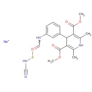216507-77-6  3,5-Pyridinedicarboxylic acid,4-[3-[[(cyanoamino)thioxomethyl]amino]phenyl]-1,4-dihydro-2,6-dimethyl-, dimethyl ester, monosodium salt