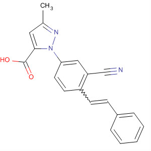 218301-53-2  1H-Pyrazole-5-carboxylic acid,1-[3-cyano-4-(2-phenylethenyl)phenyl]-3-methyl-