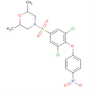 218927-89-0  Morpholine,4-[[3,5-dichloro-4-(4-nitrophenoxy)phenyl]sulfonyl]-2,6-dimethyl-