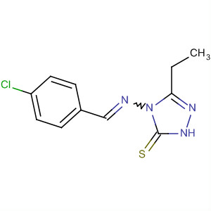 219611-89-9  3H-1,2,4-Triazole-3-thione,4-[[(4-chlorophenyl)methylene]amino]-5-ethyl-2,4-dihydro-