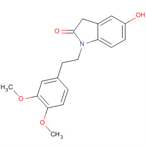 219741-13-6  2H-Indol-2-one, 1-[2-(3,4-dimethoxyphenyl)ethyl]-1,3-dihydro-5-hydroxy-
