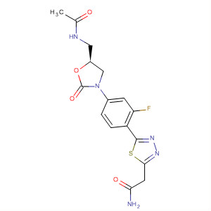 220009-92-7  1,3,4-Thiadiazole-2-acetamide,5-[4-[(5S)-5-[(acetylamino)methyl]-2-oxo-3-oxazolidinyl]-2-fluorophenyl]-
