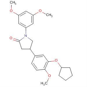 220284-64-0  2-Pyrrolidinone,4-[3-(cyclopentyloxy)-4-methoxyphenyl]-1-(3,5-dimethoxyphenyl)-