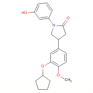 220284-92-4  2-Pyrrolidinone,4-[3-(cyclopentyloxy)-4-methoxyphenyl]-1-(3-hydroxyphenyl)-