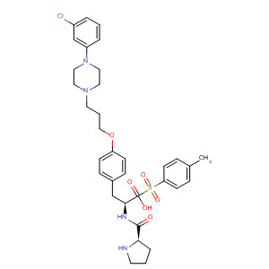 220397-36-4  L-Tyrosine,1-[(4-methylphenyl)sulfonyl]-L-prolyl-O-[3-[4-(3-chlorophenyl)-1-piperazinyl]propyl]-