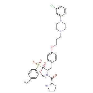 220397-40-0  L-Tyrosine,1-[(4-methylphenyl)sulfonyl]-L-prolyl-O-[3-[4-(3-chlorophenyl)-1-piperazinyl]propyl]-, methyl ester