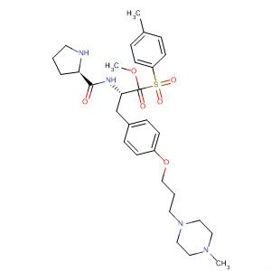 220397-43-3  L-Tyrosine,1-[(4-methylphenyl)sulfonyl]-L-prolyl-O-[3-(4-methyl-1-piperazinyl)propyl]-, methyl ester
