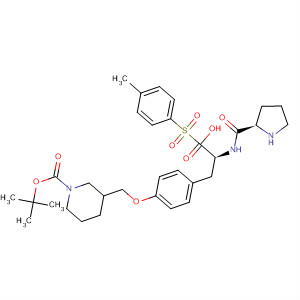 220398-01-6  L-Tyrosine,1-[(4-methylphenyl)sulfonyl]-L-prolyl-O-[[1-[(1,1-dimethylethoxy)carbonyl]-3-piperidinyl]methyl]-