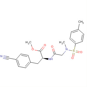 220398-42-5  Phenylalanine, N-methyl-N-[(4-methylphenyl)sulfonyl]glycyl-4-cyano-,methyl ester