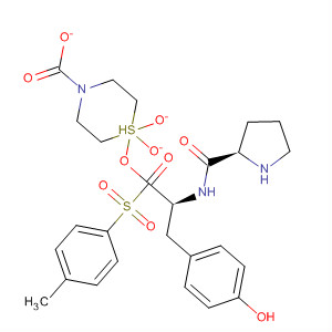220544-31-0  L-Tyrosine, 1-[(4-methylphenyl)sulfonyl]-L-prolyl-,1,1-dioxido-4-thiomorpholinecarboxylate (ester)