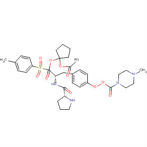 220544-83-2  L-Tyrosine, 1-[(4-methylphenyl)sulfonyl]-L-prolyl-, cyclopentyl ester,4-methyl-1-piperazinecarboxylate (ester)