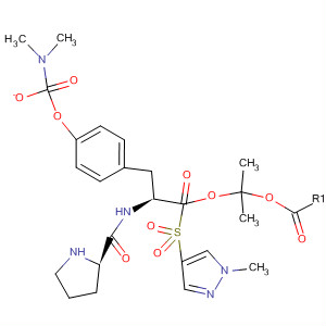 220545-23-3  L-Tyrosine, 1-[(1-methyl-1H-pyrazol-4-yl)sulfonyl]-L-prolyl-, 1-methylethylester, dimethylcarbamate (ester)