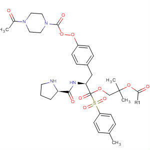 220545-35-7  L-Tyrosine, 1-[(4-methylphenyl)sulfonyl]-L-prolyl-, 1,1-dimethylethyl ester,4-acetyl-1-piperazinecarboxylate (ester)
