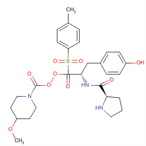 220545-50-6  L-Tyrosine, 1-[(4-methylphenyl)sulfonyl]-L-prolyl-,4-methoxy-1-piperidinecarboxylate (ester)