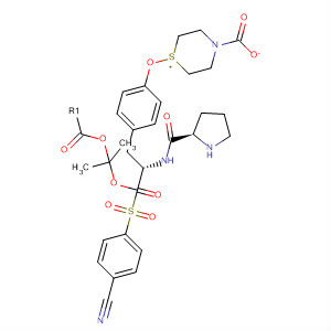 220547-02-4  L-Tyrosine, 1-[(4-cyanophenyl)sulfonyl]-L-prolyl-, 1-methylethyl ester,4-thiomorpholinecarboxylate (ester)