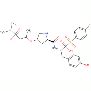 220547-21-7  L-Tyrosine, (4R)-1-[(4-fluorophenyl)sulfonyl]-4-hydroxy-L-prolyl-,1-methylethyl ester, 2-(dimethylcarbamate)