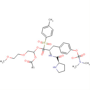 220547-37-5  L-Tyrosine, 1-[(4-methylphenyl)sulfonyl]-L-prolyl-,2-(2-methoxyethoxy)ethyl ester, dimethylcarbamate (ester)