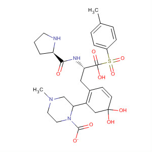 220547-44-4  L-Tyrosine, (4R)-4-hydroxy-1-[(4-methylphenyl)sulfonyl]-L-prolyl-,2-(4-methyl-1-piperazinecarboxylate)