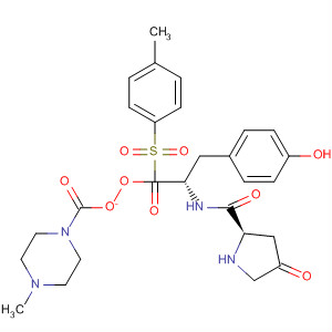 220547-50-2  L-Tyrosine, 1-[(4-methylphenyl)sulfonyl]-4-oxo-L-prolyl-,4-methyl-1-piperazinecarboxylate (ester)