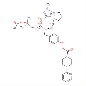 220547-87-5  L-Tyrosine, 1-[(1-methyl-1H-pyrazol-4-yl)sulfonyl]-L-prolyl-,1,1-dimethylethyl ester, 4-(2-pyridinyl)-1-piperazinecarboxylate (ester)
