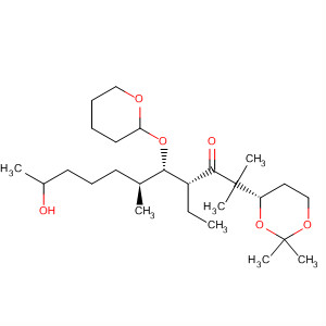 220774-22-1  3-Undecanone,2-[(4S)-2,2-dimethyl-1,3-dioxan-4-yl]-4-ethyl-10-hydroxy-2,6-dimethyl-5-[(tetrahydro-2H-pyran-2-yl)oxy]-, (4R,5S,6S)-
